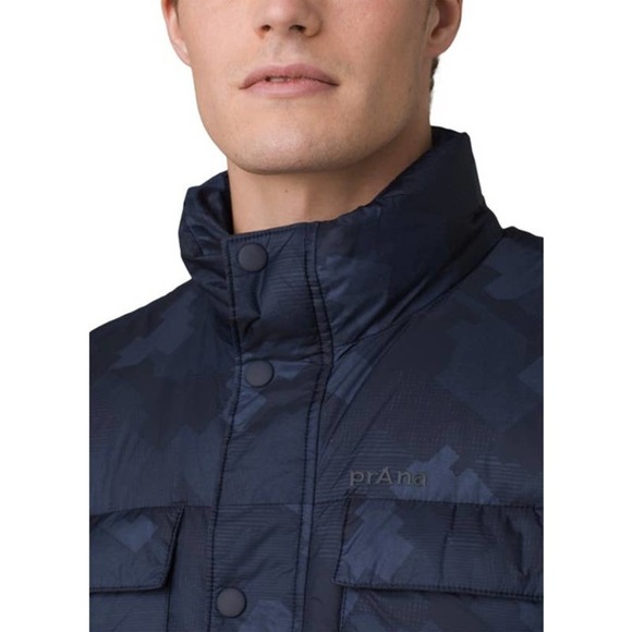 NWT prAna Red Slate Vest in Nautical Camo Large Navy Quilted Pockets - Picture 3 of 16